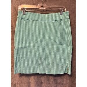 Kim Rogers Green Geometric Golf Skort Size 6 30 Waist Stretch